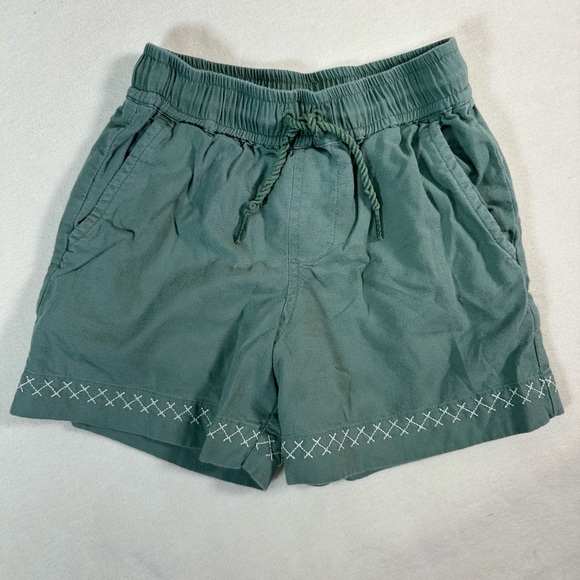 Hanna Andersson Other - Hanna Andersson Boys’ Sage Green Linen Shorts with Drawstring Size 4